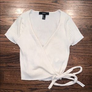 cream wrap around top